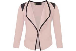 LOTMART Fille Manches Longues Matelasséépaule Bout Ouvert Veste Enfants Cardigan Haut