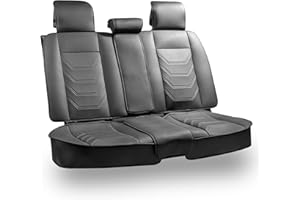 Walser Asiento Trasero del Coche Kimi, Funda Universal para el Asiento Trasero del Coche y Almohadilla Protectora en Negro-Gris, Funda para el Asiento