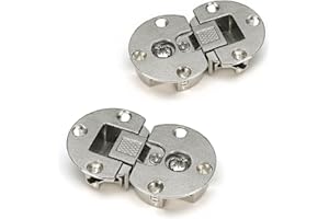 WANLIAN - (2 pezzi) Asse di rotazione regolabile di 90 gradi per porta dell'armadio, cerniera nascosta dedicata al tavolo