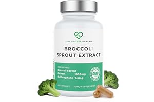 LOVE LIFE SUPPLEMENTS Broccoli Sprout Extract by LLS | Contains Activated Sulforaphane | 60 Capsules | 15,000mg of Whole Plant Equivalent per Serving | Sulforaphane Supplement | Potent Antioxidant Content