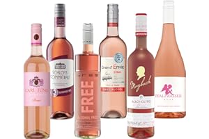 XXL-Drinks Alkoholfreies Rosé Paket - 6 Roséweine ohne Alkohol - Roseweinpaket Alcohol Free 6x0,75l - z.B. Carl Jung, Pfalzwasser Vinade, Schloss Sommerau, Bree Free, Grain d´Envie, Maybach