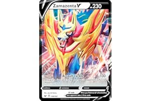 FRIKI MONKEY Carte Pokemon giganti promozionali, carta GX, VMAX, EX, Vstar o V, carta Jumbo taglia XXL, box promozionale, prodotto ufficiale, lingua Inglese (Zamazenta V 139/202)