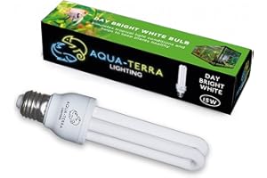 Aqua-Terra Lighting Brightday - Lampadina di ricambio da 15 W per acquario Fish Pod 48/64 e 120 litri, attacco a vite standard E27, ideale per effetti di luce diurna naturale