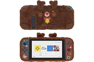 GeekShare Schutzhülle aus niedlichem Plüsch, kompatibel mit Nintendo Switch und Joy Con – stoßdämpfend und Kratzfest – Weihnachtsthema