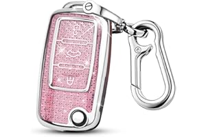 FT FUNTOR Autoschlüssel Hülle für VW, Drei Tasten Autoschlüsselkasten, Auto Kratzfestes Schlüsselgehäuse，Schlüsselhülle Cover für VW Polo, Skoda, Fabia, Golf 4/5/6, T5, Multivan