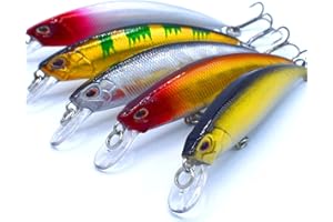 trifyd ® Fishing - Leurre Truite Plongeant Minnow 8cm 9g, Le Pack de 5 leurres