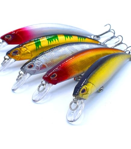 10 Esche Da Pesca Artificiali Con Amo Triplo - Esche Spinning 3D Per Trota, Persico E Pesce Di Mare