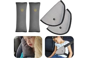RUIKDLY 2 Coussin Ceinture Sécurité Enfant 2 Ajusteur de Ceinture de Sécurité Coussin Voiture Enfant Protege Ceinture de Securite pour Enfants Auto Sacs à Dos Voyages
