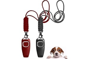 TODREMOU Hundepfeife Rütter Rückruf-Hundepfeifen Hochfrequenz Klicker Hundeklicker Set Clicker Hundetraining Clickertraining