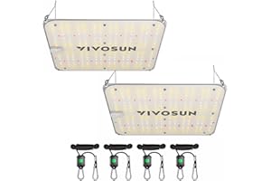 VIVOSUN Grow Lamp 100 W Full Spectrum Plant Lamp with Samsung Diodes Grow Light for Indoor Plants Seedling Vegetative and Flower in 60 x 60 cm, 90 x 90 cm Grow Tent, Greenhouse VS1000E Pack of 2