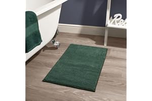 Brentfords Bath Mats for Bathroom Forest Green Noodle, Extra Soft Super Absorbent Material Floor Mat Bathroom Comfy Thick Quick Drying Lightweight Bathroom Rug