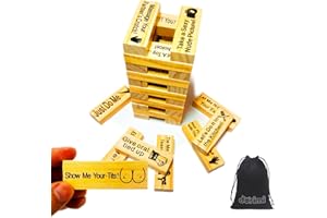 DORIMI Adult Wooden Stacking Tower Game – 48pcs Couples Games for Adults, Naughty Date Night Sex Games for 2 Players, Intimacy Building Game for Valentine, Party or Travel (48 Pcs)
