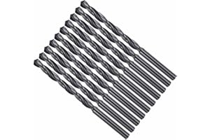 CoCud Drill Bit, 4.5mm Cutting Diameter, 4241 HSS Nitriding Black 118° Cutting Angle Versatile Bits - (Applications: for Drilling Plastic Wood Soft Metal), 10-Pieces
