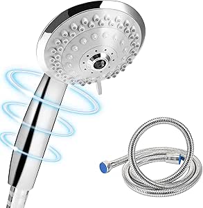 Handheld Shower Head,Shower Heads High Pressure,Shower Head with Hose,Self-Cleaning ShowerHeads,Universal Shower Head,5 Spray Modes.