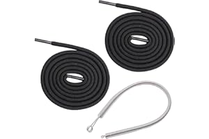 HUATEEN Cordón para pantalones de correr y sudaderas, 2 piezas de 160 cm, banda ajustable flexible con punta de latón con aguja de tracción, reemplazo de cintura de gimnasio para pantalones, sudaderas, bolsos