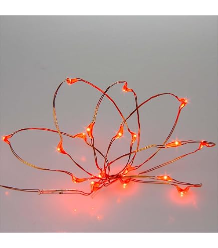 BOLWEO LED Lichterkette 3er-Set – 2m, 20 LEDs, Rot, Batteriebetrieben, Kupferdraht – Für Party, Hochzeit & Deko