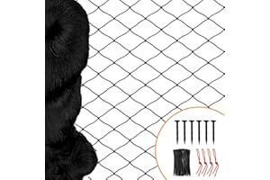 ‎VTOCC VTOCC Vogelschutznetz, Vogelnetz (15m x 15m) mit 6cm Netz für Hühnerzaun, Vogelschutznetz Engmaschig mit Stück als Katzennetz für Balkon, Teichnetz, Taubennetz, Schutznetz for Obstbäume, Garten