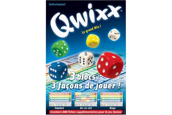 Gigamic jnqr – tärningsspel – Qwixx – påfyllningspaket block-Score – 3 x 80 kontakter