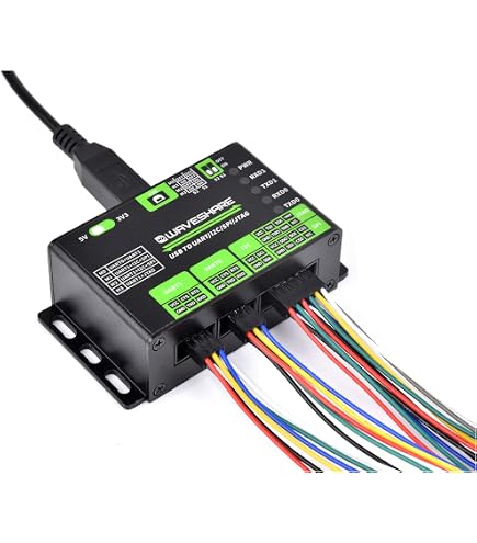 Waveshare USB-zu-TTL-Serienkabel, FT232RNL Chip, Mit Schutzschaltungen – Für Windows/Mac/Linux, Industrie-Debugging