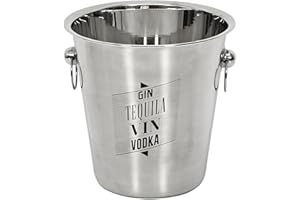 COOK CONCEPT Saveur & Dégustation KV7014 Seau à Champagne, Acier Inoxydable, Gris, 22,4 x 22,4 x 21 cm