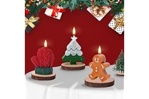 MEIMUCUL Świeca zapachowa na Boże Narodzenie, 3 sztuki świec zapachowych, zestaw prezentowy, świece bożonarodzeniowe, świece zapachowe, małe prezenty dla kobiet, najlepszej przyjaciółki, siostry,