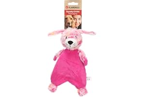 Jouet Chien – Roza Chien Rose – 28,5 cm – Peluche Douce avec couineur et Papier bruissant – Création Originale Flamingo