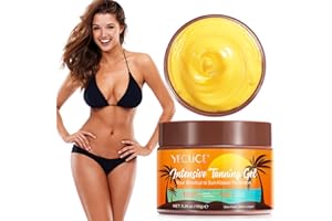 UOCASI Acelerador De Bronceado, Gel Bronceador Reforzado, 150 Gramos De Acelerador Bronceador Natural, Adecuado Para Piel Oscura, Protector Solar, Eficaz En El Sol Y Al Aire Libre