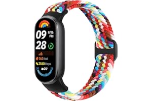 TumCez Intrecciato Cinturino Compatibile con Xiaomi Smart Band 10/Xiaomi Smart Band 9/Xiaomi Smart Band 8 Cinturino per Donna Uomo