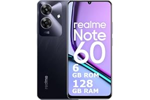 realme Note 60 Smartphone 6+128 GB, di fluidità ArmorShell di 48 mesi, fotocamera Super Clear da 32 MP, display Eye Comfort da 90 Hz, mini Capsule 2.0, batteria massiccia da 5000 mAh, nero