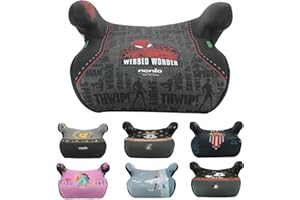 Nania – Rehausseur ceinturé ALPHA 126-150 cm R129 i-Size – Pour les enfants de 8 à 12 ans – Fabrication Française - Avec accoudoirs (Spiderman)