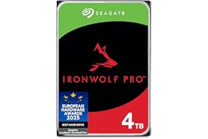 Seagate IronWolf Pro 4TB, Enterprise Internal NAS HDD, CMR, 3.5 Inch, SATA 6GB/s, 7.200 RPM, 256MB Cache for RAID NAS, Data Rescue Services, Frustration Free Packaging (ST4000NTZ01)