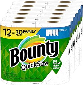 Bounty Papierhandtücher, Schnelltrocknend, 12 Familienrollen = 30 Normale  Rollen : Amazon.de: Drogerie & Körperpflege