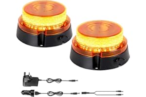 JMEST LEAD 2 in 1 Wireless Led Beacon Lights,Rechargeable Strobe Warning Light, 48 LED Rooftop Safety Flashing Emergency Lights with Magnetic for Cars Trucks Vehicle
