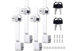 Ruikcoll Blocco rotolante, serratura in terrari, tastierino, 4 pezzi, Argento