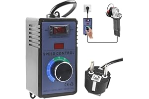 WIYETY Régulateur de vitesse moteur : régulateur de tension régulateur de vitesse pour meuleuse d'angle/souffleur/perceuse à main/scie circulaire, AC 220 V 10 A 4000 W