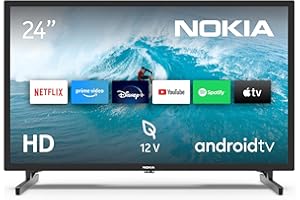 Nokia 24 Pouces (60cm) HD Ready Smart Android TV (12 Volt Camping télévision, Triple Tuner - DVB-C/S2/T2, Google Assistant, Netflix, Disney+) - HEA24GH220 – 2023