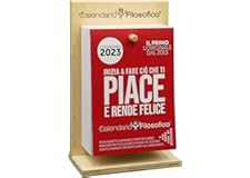 Il Calendario Filosofico 2023 con Supporto in Legno, Leggi Ogni Giorno Una Frase, Made in Italy Formato A6 da 10x14 cm