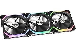 LIAN-LI Lian Li UNI Fan SL120 RGB PWM Lüfter, 3er Pack INKL. Controller Pour Ordinateur - 120mm, Schwarz