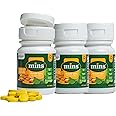 MINS Chewable Tablets Bottle of 30's Green| Curcumin Tablets with Piperine| For Cold, Cough, Sore throat & Bad breath| Sugar free| 30 Chewable Tablets Pack of 3