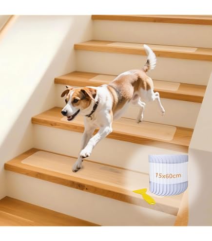 10 Bandes Antidérapantes Pour Escaliers COCOFY - 61x10cm - Extérieur/Intérieur - Adhérence Forte
