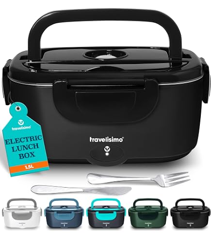 Winverty 2L 60W Elektrische Lunchbox, Speisenwärmer/Edelstahl Lunchbox