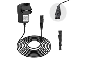 LTTEEA 12V for Braun Shaver Charger Cable Series 3, 5, 9, 7, 1 Beard Trimmer and Epilator Silk-Epil 9, 7, 5, Electric Razor 3 Pin Charging Cable UK Plug for 5544, 3040S, 5409, 7220, 5377