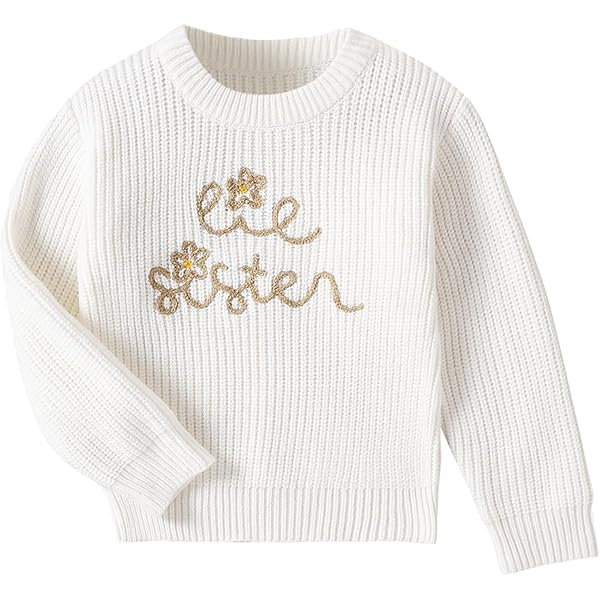 Pull Tricoté Big Little Brother PanLidapan - Lot Frère Grande Et Petite Taille Brodé