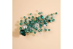 Kercisbeauty Lake Crystal Hair Piece for Brides Bridesmaid Wedding Ladies Banquet Handmade Hair Jewelry (Lake)