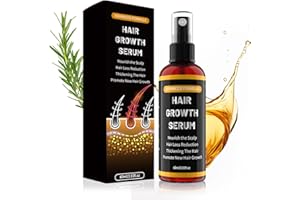 Rouclo sérum cheveux à l’huile de ricin et huile de romarin–soin cheveux à la biotine pour une pousse très rapide, anti chute de femme et homme, stimule aussi la pousse barbe–60 ml