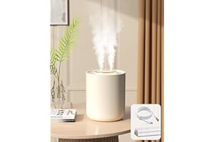 KASYDOFF Air Humidifier for Bedroom Baby with Night Light, 1500ML Mini Humidifier for Plants, 1800mAh Rechargeable Car Humidifiers with 9H Auto Shut-Off, 3 Mist Modes, Super Quiet