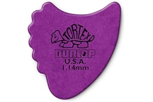 JIM DUNLOP Dunlop 414R114 1.14mm Tortex Fin Picks, 72-Pack