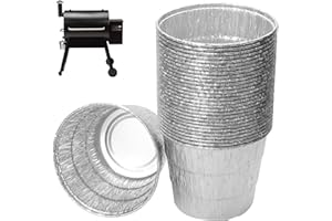WEBROIL 30 Packs BAC407 Grease Bucket Liner for Traeger Pro 575/870 Grill Tray liner, Traeger Ironwood 650/885 Bucket Liner Accessories,Traeger Drip Tray liner 20, 22, 34 Series Pellet Grill,4.9" x 4"
