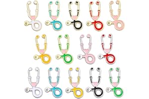 ADFUENOM 14 Stück krankenschwestern Broschen,Nurse Brooch Stethoskop Pin,Krankenschwester Arzt Pins Stethoskop Brosche Pins,Stethoskop Emaille Anstecknadel für Kleidung Taschen Dekoration