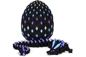 HIMS 3D Printed Dragon Eggs Mystery Dragon Egg Glow in The Dark Articulated, 3D Print Surprise Animals Toy for Kid Teen Boy Girls In Night (Rainbow)